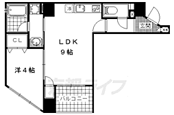 メルベーユ青木 1LDKの間取図画像