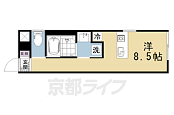 京都市東山区山崎町マンション ワンルームの間取図画像