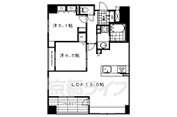 プレサンスロジェ烏丸御池 2LDKの間取図画像