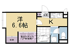 レオパレス三条東山 1Kの間取図画像