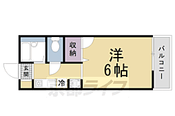 グレース桃山 1Kの間取図画像