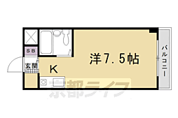 吉岡マンション 1Kの間取図画像