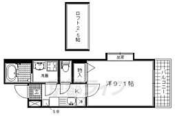 メゾン・リズミィ 1Kの間取図画像