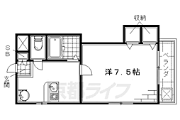 大善庵 1Kの間取図画像
