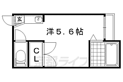 カーザピッコーラ 1Kの間取図画像