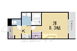 ラプロ藤ノ木 1Kの間取図画像