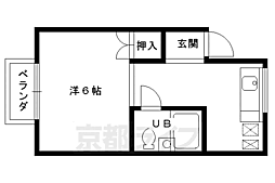 ハイツ山喜 1Kの間取図画像