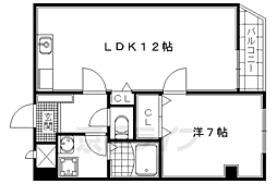 ジャルダンデ嵐山 1LDKの間取図画像