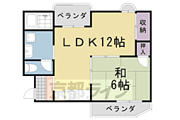 プリシェール河合 1LDKの間取図画像
