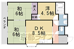 第弐藤栄ハイツ 3DKの間取図画像