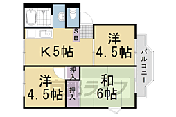 ウインディア出雲B 3DKの間取図画像