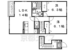 リエゾンコート 2LDKの間取図画像