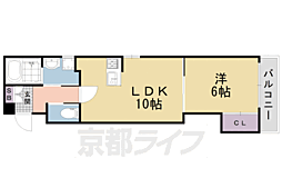アドバンス京都西院パルティーレ 1LDKの間取図画像