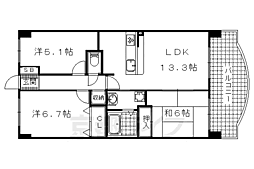 ロータリーマンション西大津ラクスヒルズ 6階/-