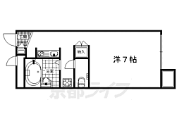 レオパレスシェルクール 1Kの間取図画像