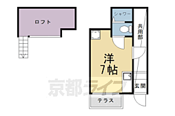 観月コーポ ワンルームの間取図画像