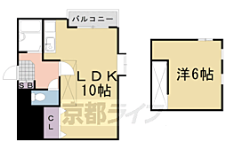 メゾン,ショウエイ 1Kの間取図画像