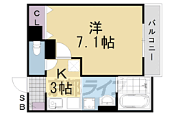 フィオーレ3 1Kの間取図画像