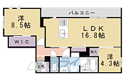 シャーメゾン シン 2LDKの間取図画像