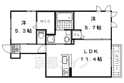シエロ1 2LDKの間取図画像