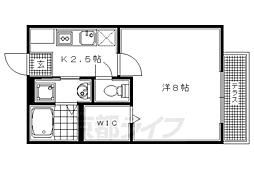 ベルクレールJ. 1Kの間取図画像