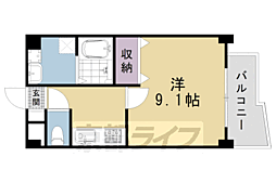 ビューコート東山1 1Kの間取図画像