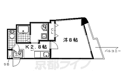 リベールくずは 1Kの間取図画像