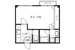 プラネシア星の子山科駅前 1Kの間取図画像