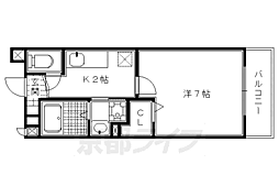 カンパニーレ 1Kの間取図画像
