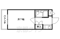 プラモーションアベニュー 1Kの間取図画像