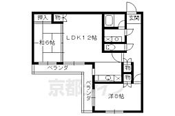 パラドール宮前橋 2LDKの間取図画像