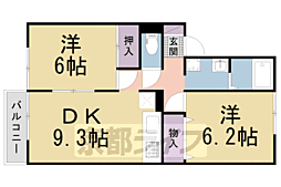 ヴェルドミール・出口 2DKの間取図画像