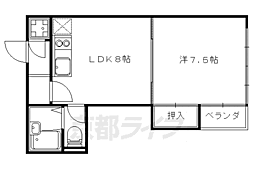 メゾン音羽ビル 1LDKの間取図画像