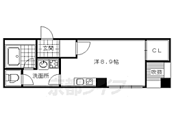 セントエルモ三条 ワンルームの間取図画像