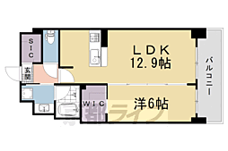STANDZ西院 1LDKの間取図画像