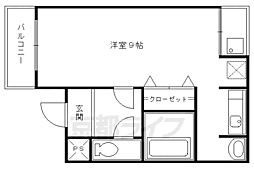 パインヴィレッヂ 1Kの間取図画像