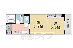 パインフィールド洛東 2Kの間取図画像