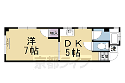白扇マンション 1DKの間取図画像