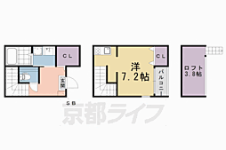 仮称)桃山町西町アパート ワンルームの間取図画像