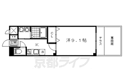 エーシー・コート 1Kの間取図画像
