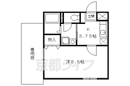 プリムエスパシオ 1Kの間取図画像