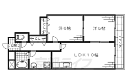 パークアヴェニュー藤ノ森 2LDKの間取図画像