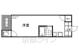 グッピーハイツ 1Kの間取図画像