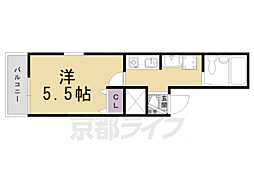 クラシカル志音 1Kの間取図画像