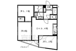 フォルム長岡天神 3LDKの間取図画像