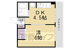 ヴィラドリーム 1DKの間取図画像