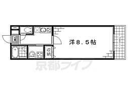 CREDOR伏見稲荷 1Kの間取図画像
