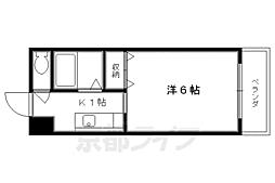 ミナレット八条 1Kの間取図画像