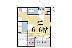 ハーモニーテラス納所北城堀 ワンルームの間取図画像