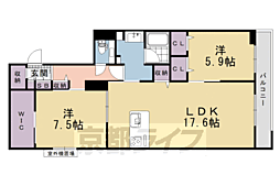 シャーメゾン 光悠新町 2LDKの間取図画像